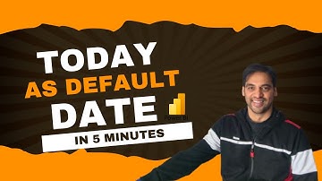 How to set Power BI Date Slicer default to TODAY() in 5 mins ?