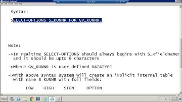 ABAP Selection screen