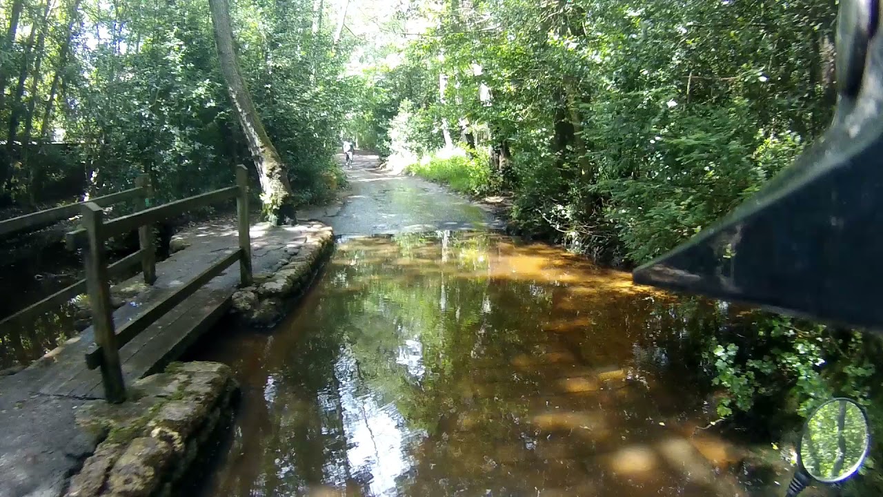 Fording the Little Brook at Frensham in Surrey