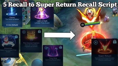 MLBB - 5 Recall to Super Return Recall Script | 100% work