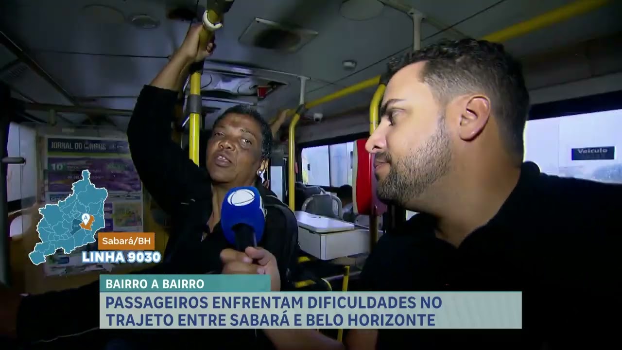 Bairro a Bairro: passageiros enfrentam dificuldades no trajeto de ônibus entre Sabará (MG) e BH