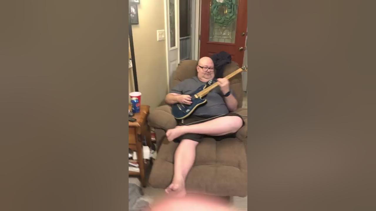 Metal Dad plays enter sandman