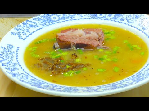 Как сварить очень вкусный гороховый суп с копченостями.