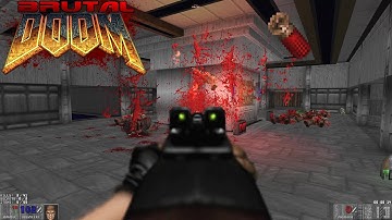 Brutal Doom [Exp v21.13.1] - Phobos: The Doomed Moon - E1M1 Hangar | 4K/60