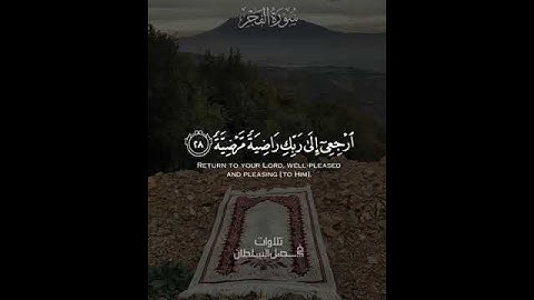 سورة الفجر اية ٢٧ إلى ٣٠