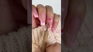Valentine's Day Nail Idea with Pink French tips