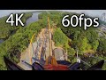 Jersey Devil Coaster front seat on-ride 4K POV @60fps Six Flags Great Adventure