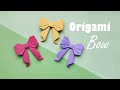 How to make origami bow  paper bows  paper craft