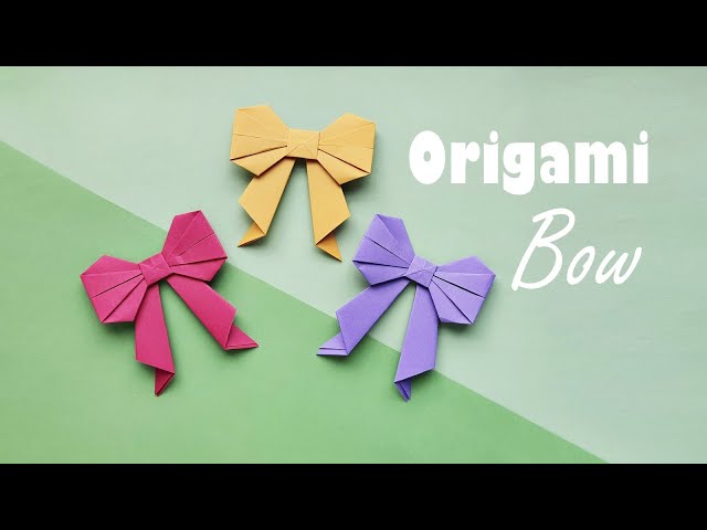 How to Make Origami Bow | Paper Bows | Paper Craft class=