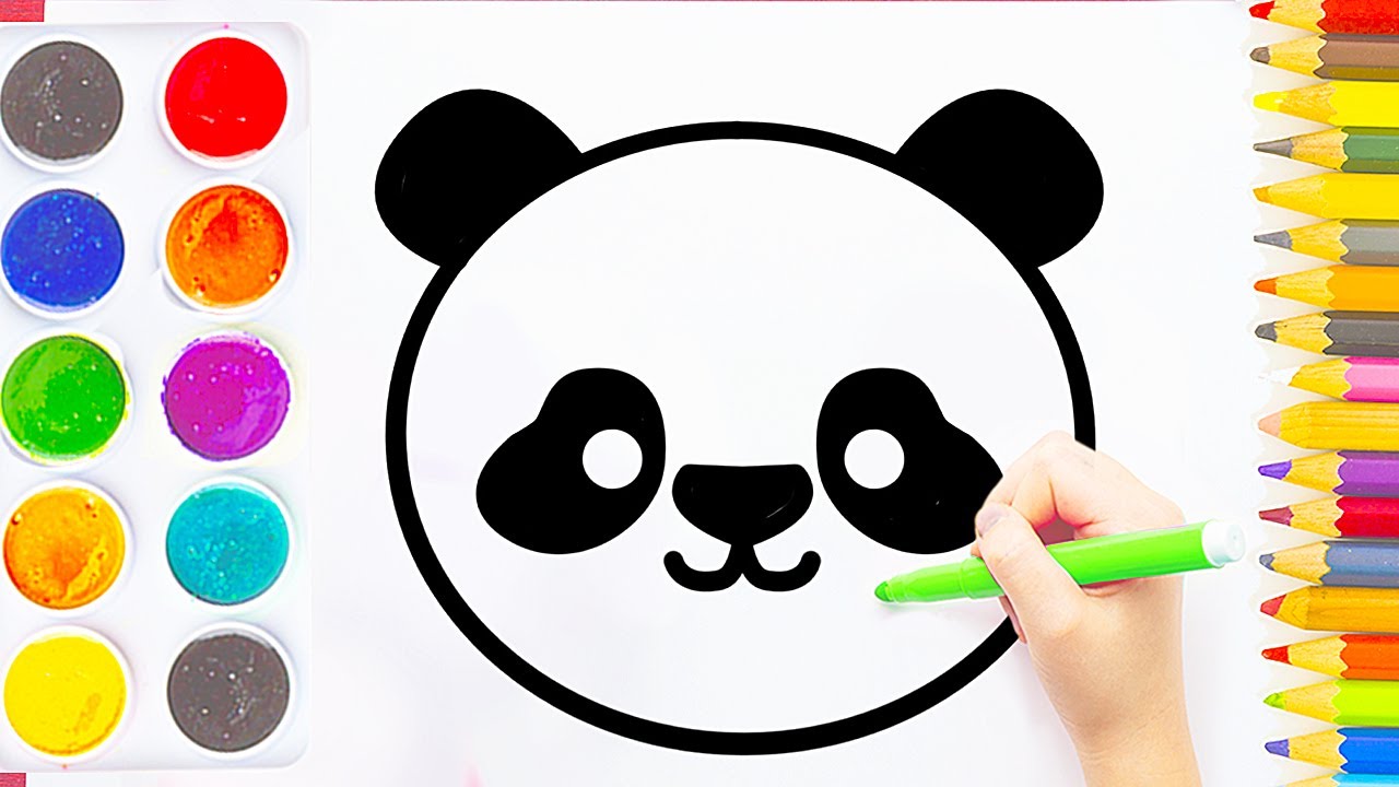 Comment dessiner un PANDA facile - YouTube