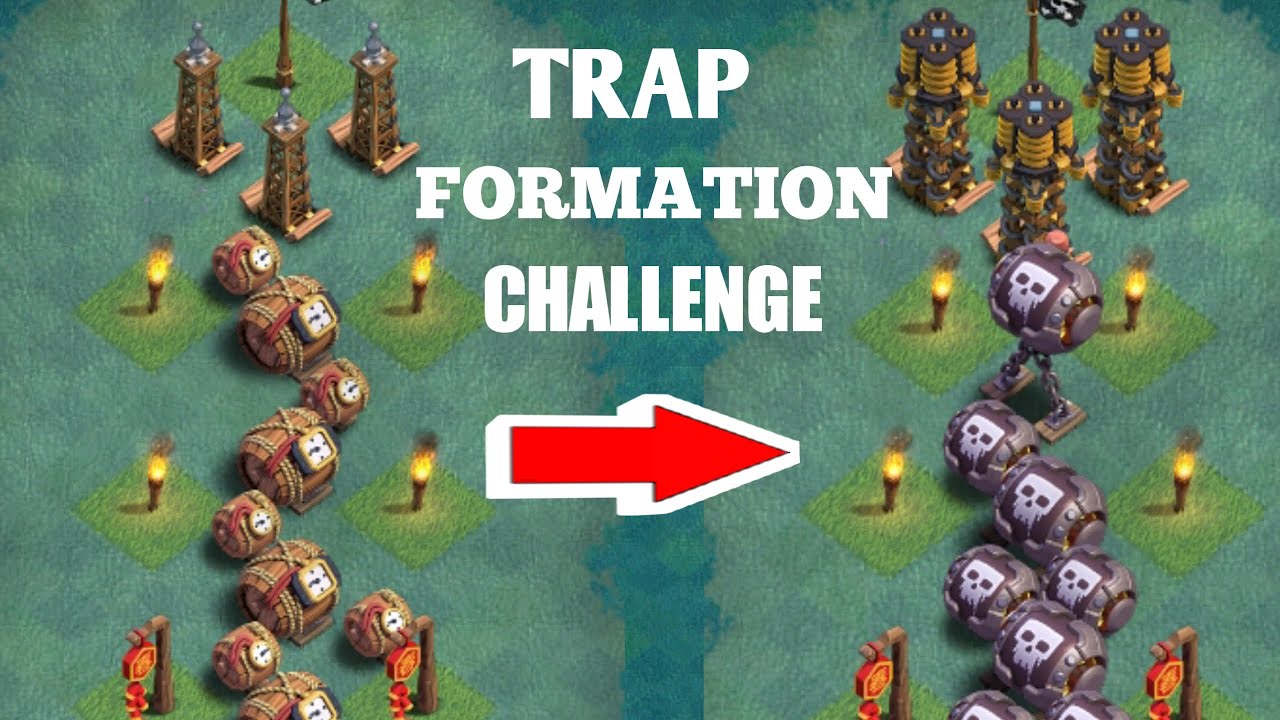 Epic Trap Formation Vs BH Troops *impossible* l Bomb trap vs every troop l clash of clans