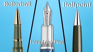Rollerball vs. Fountain Pen vs. Ballpoint: What