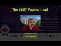 19. The Best Papers I Read This Year - Prof. Feroze Mahmood