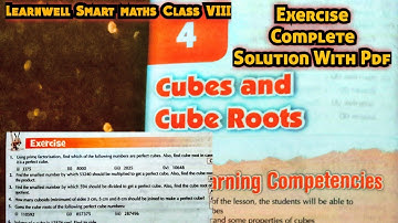 Learnwell smart Maths Class 8 Unit 4 Exercise Solutions|Class 8 learnwell maths Exercis Solution Pdf