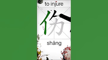How to Write 伤(to injure) in Chinese? App Name :《ViewChinese》&《My HSK》