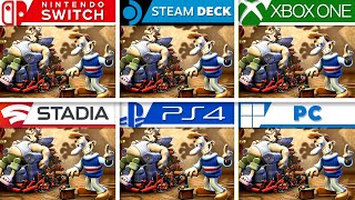 Neighbours Back from Hell | Switch vs Steam Deck vs Xbox One vs Stadia vs PS4 vs PC (Side by Side)