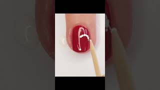 Red &amp; White Heart Nail Art #nailart #nails #shorts