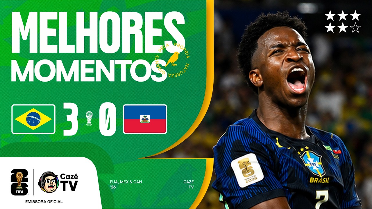 MELHORES MOMENTOS: BRASIL 3 X 0 HAITI | COPA DO MUNDO FIFA™ 2026 | 2ª RODADA | FASE DE GRUPOS