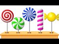 Yummy Lollipops Candies Colored for Children to Learn by KidsCamp