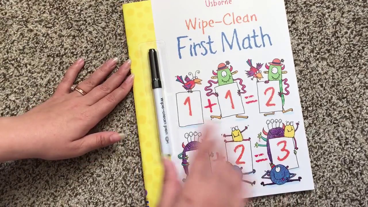 WipeClean First Math 📚 Usborne Books & More YouTube