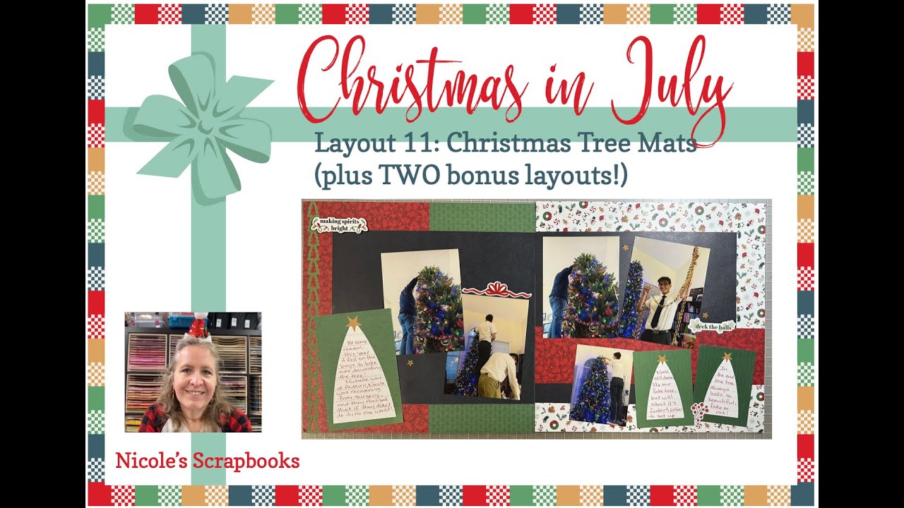 Christmas in July:  Christmas Tree Mat layout
