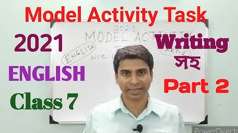 Model Activity Task Class 7 English Part 2 || English Model Activity Task Class 7 Part 2