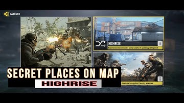 Secret places in HIGHRISE MAP |CODM|