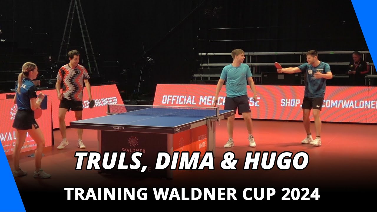 Truls Moregardh, Dima Ovtcharov & Hugo Calderano | Training Waldner Cup 2024