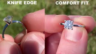 JAMES ALLEN Knife Edge vs Comfort Fit Engagement Ring Setting