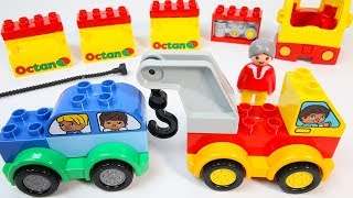 Building Duplo Toys: Tanker Truck, Tow Truck, and Car
