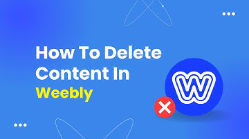How To Delete Content In Weebly