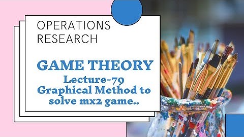Operations Research ll Lecture-79 ll GAME THEORY ll Graphical Method-2.