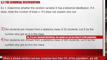 Chapter 5.2 Binomial Distribution formula and calculator part 1