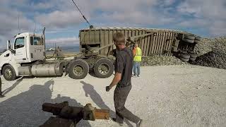 End Dump Trailer on its Side