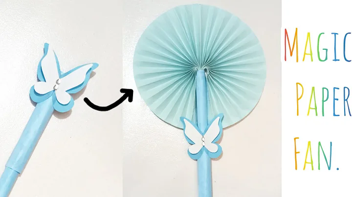 Magic paper fan | paper fan ideas | craft ideas | DIY paper magic fan | origami paper magic wand |.
