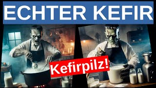 Echten Kefir selber machen mit Kefirpilz! Auf deutsch!