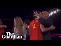 Luis Rubiales kisses Jenni Hermoso after Spain’s victory in World Cup final