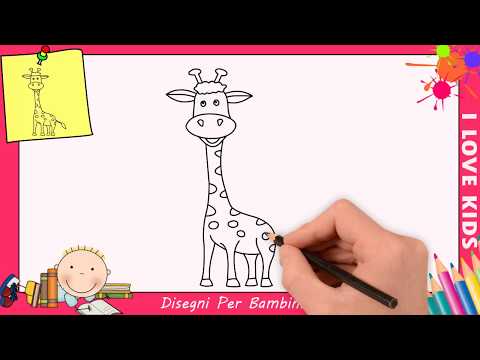 Come disegnare una giraffa FACILE passo per passo per bambini 2