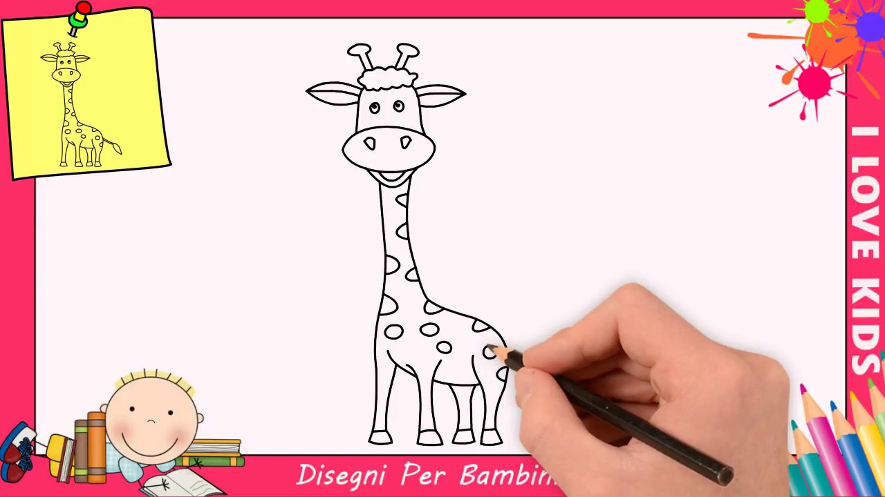 Come Disegnare Una Giraffa Facile Passo Per Passo Per Bambini 2 Youtube