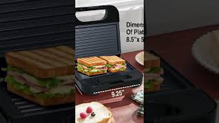 800W Power for Quick &amp; Efficient Cooking – Grill sandwiches faster with the