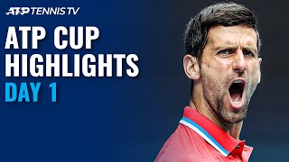 Djokovic & Shapovalov Battle; Thiem, Medvedev In Action | ATP Cup 2021 Highlights Day 1