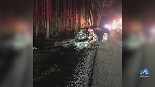 VSP: One man is dead following a single-vehicle crash in Brunswick County