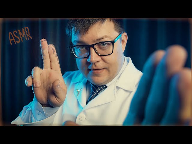 ASMR: cranial nerve, eyes, ear, nose, Roleplay - Fast Exams 2 minutes.