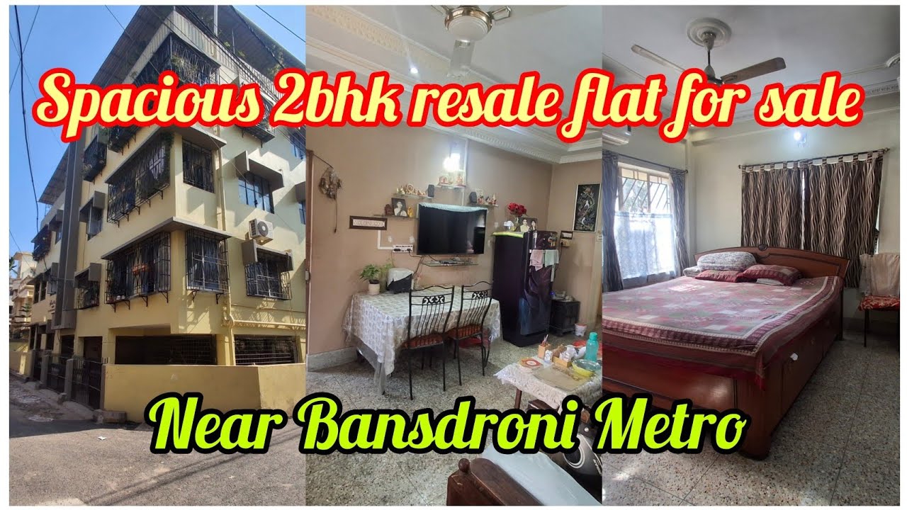 Spacious 2bhk resale flat for sale in Bansdroni near Master da Suriya sen metro station. 
