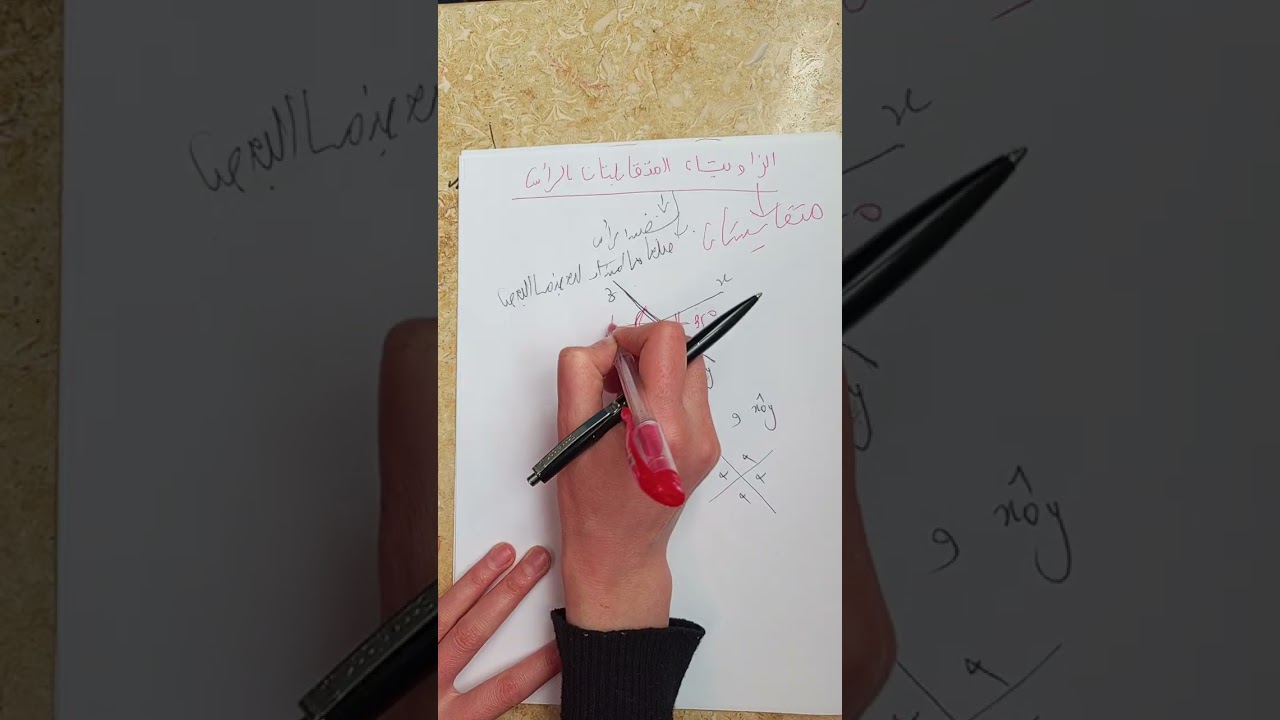 الزاويتان المتقابلتان بالراس (ثانية متوسط)
