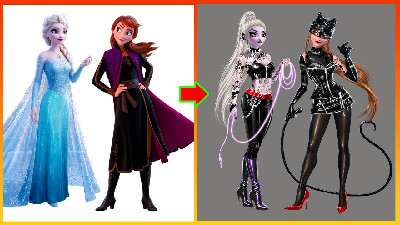 Elsa & Anna Become Villains? 😱 Bad Girl Style Transformation