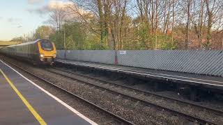 Avanti Trains WC 221101 and 2211012 storm through Shotton station Flintshire North Wales Coast Line