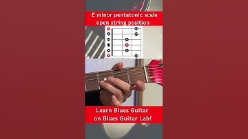 How to play the E minor pentatonic scale in open string position #shorts