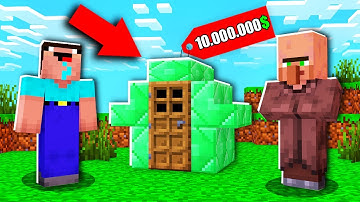 Minecraft NOOB vs PRO: WHY VILLAGER SELL THIS SMALLEST EMERALD HOUSE SO EXPENSIVE? 100% trolling