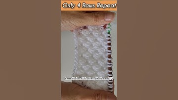 Easy 4 row repeat to vreate this adorable stitch #shorts #knittingpattern #howtoknit